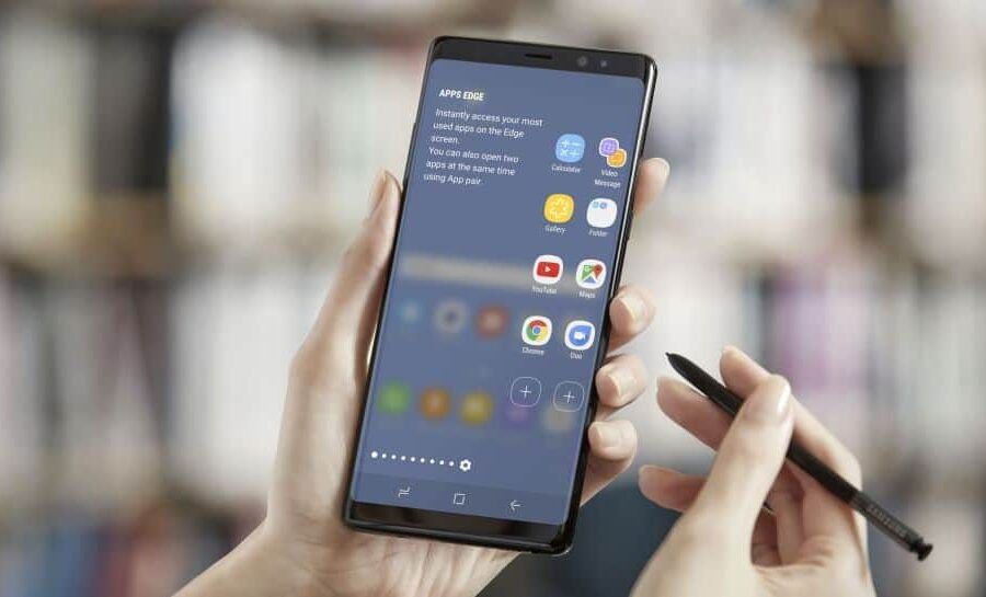 Nutekėjo „Samsung Galaxy Note 9“ priekinės panelės nuotrauka