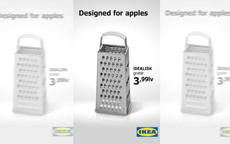 „IKEA” reklama šaiposi iš „Apple”