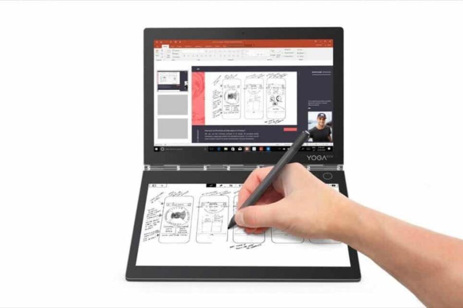 „Microsoft“ slapta pristatė „Surface Centaurus“ nešiojamą kompiuterį su dvigubu ekranu