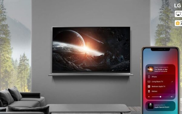 LG dirbtinio intelekto televizorius pasiekia naujovės – „Apple AirPlay 2“ ir „HomeKit“