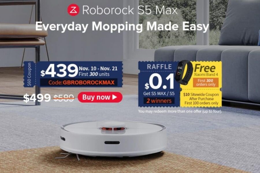 11.11 išpardavimai vyksta – įsigykite naujutėlį „Roborock S5 Max“ už itin žemą kainą + keletas kitų, dar pigesnių alternatyvų