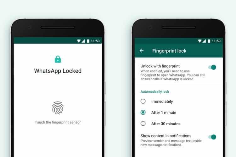 Kaip įjungti „WhatsApp“ piršto anspaudo saugos funkciją „Android“ ir „iOS“