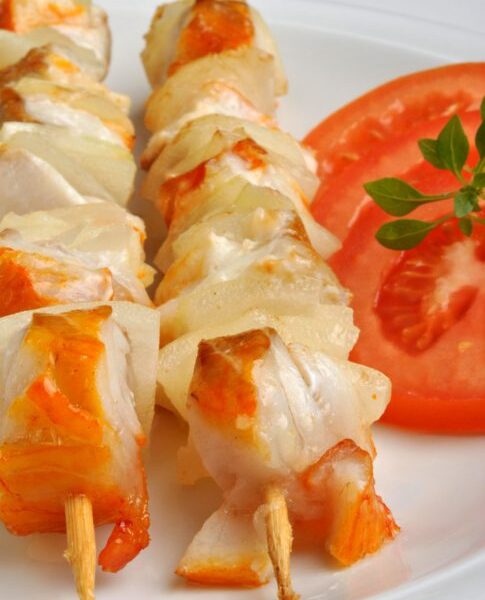 Jūrų žuvų šašlykas