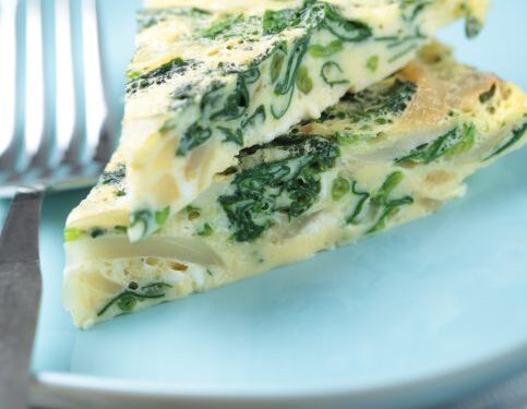 Omletas su špinatais