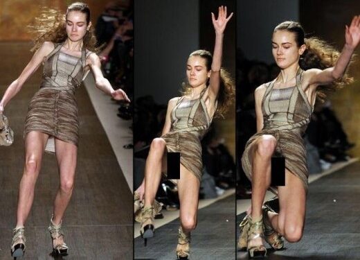 Ir modeliai kartais krenta…(foto)