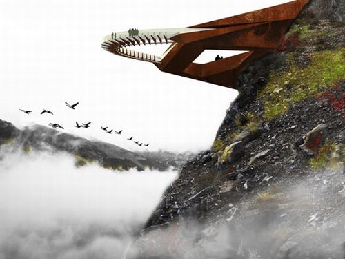 Architektūros šedevras – pėsčiųjų takas debesyse