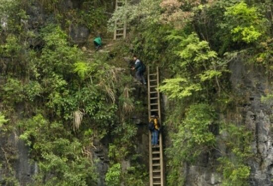 Kinijos vaikų kelias į mokyklą (foto)