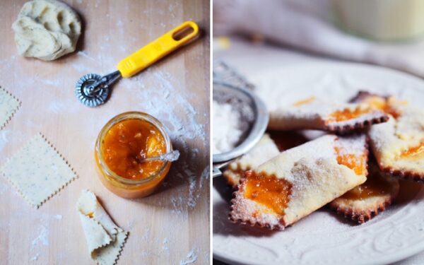 Sekmadienio receptas – varškės sausainiai su moliūgų džemu ir aguonomis