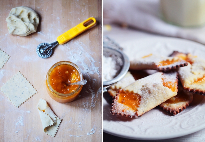Sekmadienio receptas - varškės sausainiai su moliūgų džemu ir aguonomis