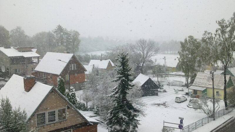 Ne balandžio 1-osios pokštas. Žemaitijoje nuo ryto smarkiai sninga (Foto)