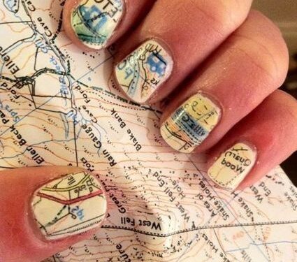 Pasidaryk pats. Manikiūras su žemėlapiu