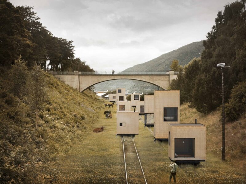 Norvegija: turistams – namų kvartalas ant bėgių (Foto)