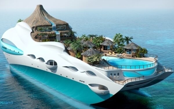 Didžiulėse jachtose – ir tropikų sala, ir turtuolių miestas