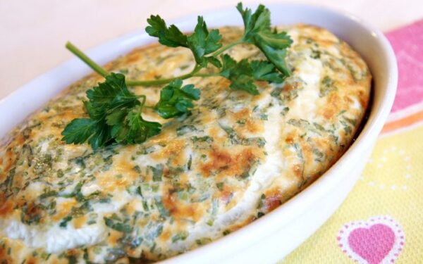 Varškės apkepas su kumpiu