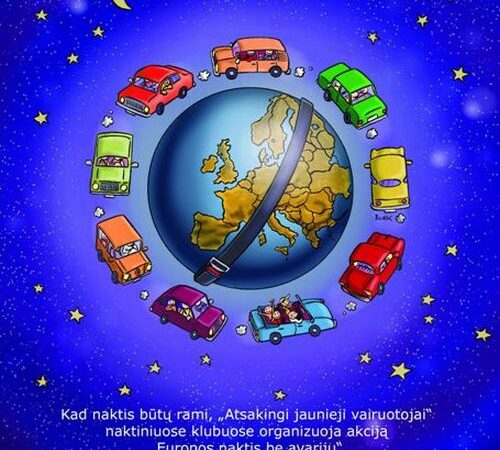 Europos naktis be avarijų kviečia jaunuosius vairuotojus nevairuoti išgėrus