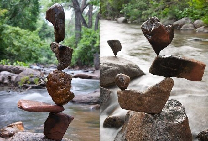 Amerikietis įvaldė balansuojančių akmenų meną be jokių klijų (foto)