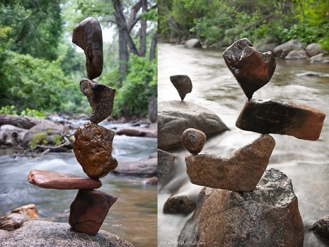 Amerikietis įvaldė balansuojančių akmenų meną be jokių klijų (foto)