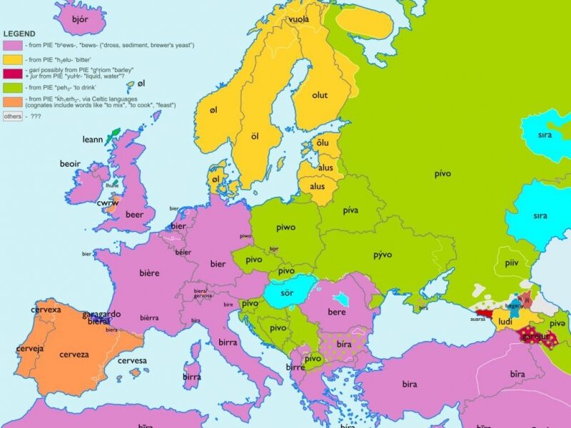 Naudingas bei įdomus Europos kalbų žemėlapis