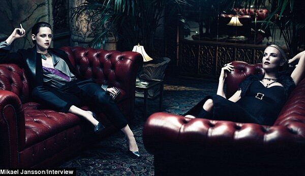 Vampyriška Charlize Theron ir Kristen Stewart fotosesija