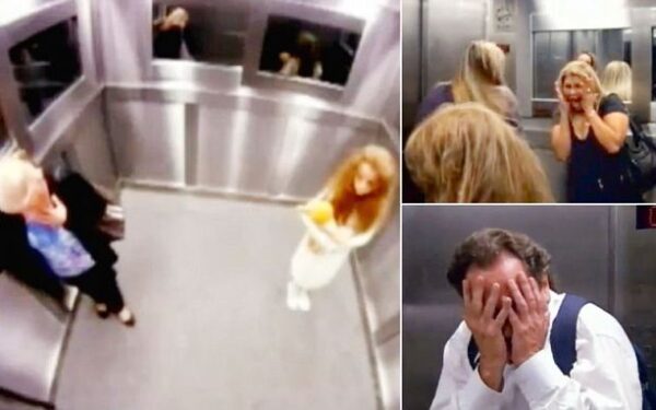 Žiaurūs slaptos kameros pokštai: užstrigę lifte su vaiduokliška mergaite (video)