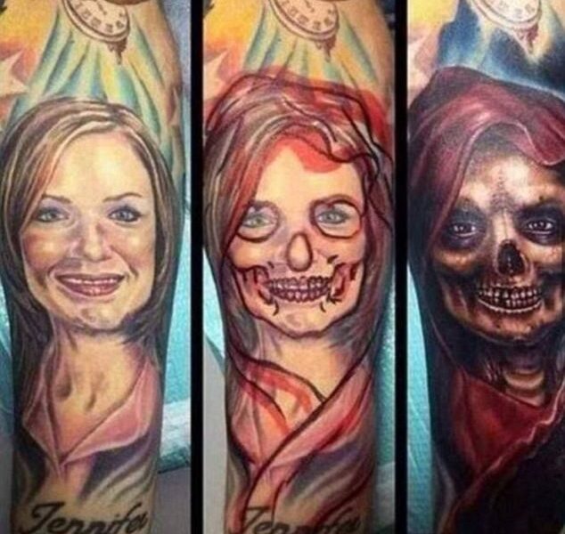 Ji man mirusi: „patobulinta“ buvusios mylimosios tatuiruotė (foto)
