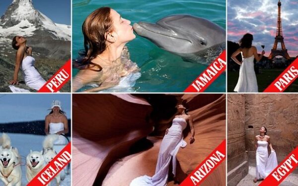 Viena nuotaka, viena suknelė ir 19 pasaulio šalių (foto)