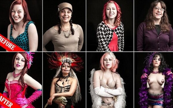 „Prieš“ ir „po“: eiliniai žmonės tampa gundančiais burleskos šokėjais (foto)