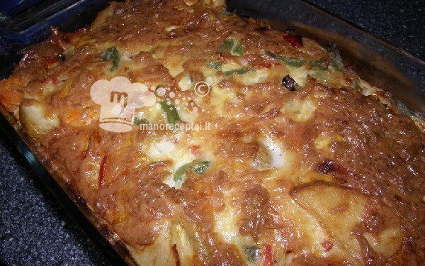 Lašišos ir daržovių apkepas