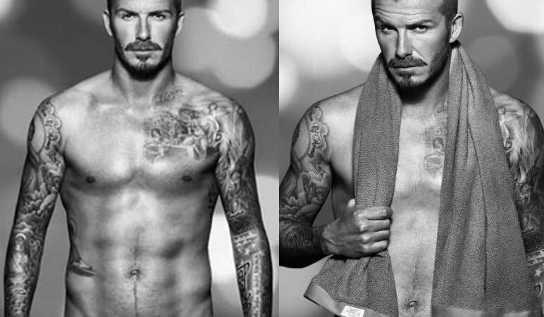 Naujoje fotosesijoje apsinuoginęs D. Beckhamas linki linksmų šv. Kalėdų (foto, video)