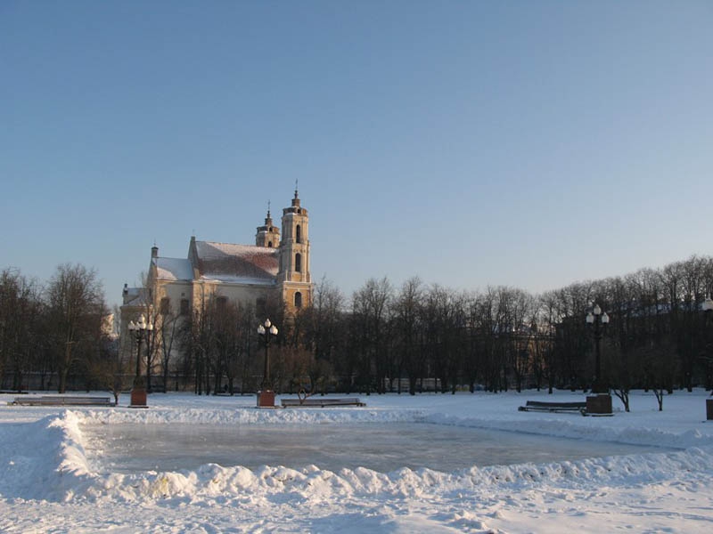 Lukiškių aikštėje veikia nemokama ledo čiuožykla