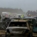 Didžiausia avarija Vokietijoje: susidūrė daugiau nei 80 automobilių (Video)