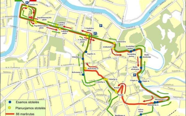 Po Vilniaus centrą vežios autobusai