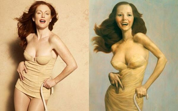 Garsių meno kūrinių įkvėptos įžymybių fotografijos (foto)