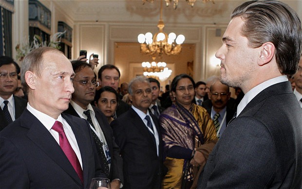 Vladimiras Putinas: Leonardo DiCaprio – „tikras vyras“ (Foto