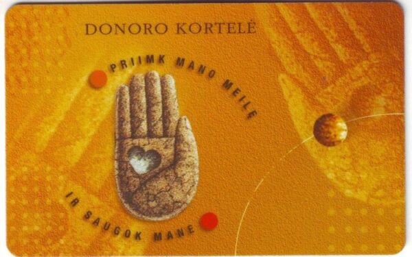 Donoro kortelė: simbolis, galintis dovanoti gyvenimą kitiems