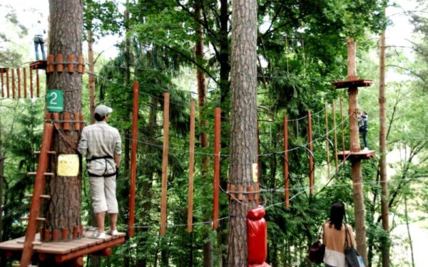 „Tarzanija“  – adrenalino dozė medžiuose ir skrendant virš Nemuno (Foto)
