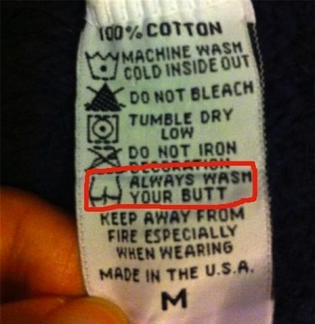 Juokingos ir netikėtos drabužių etiketės (foto)