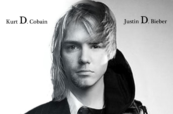 10 Justino Bieberio ir Kurto Cobaino panašumo požymių (foto)