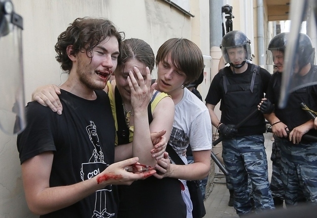 „Tolerancija“: kadrai iš „Gay Pride'2013“ Rusijoje (foto)