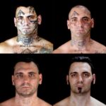 Neonacio kova su veido tatuiruotėmis