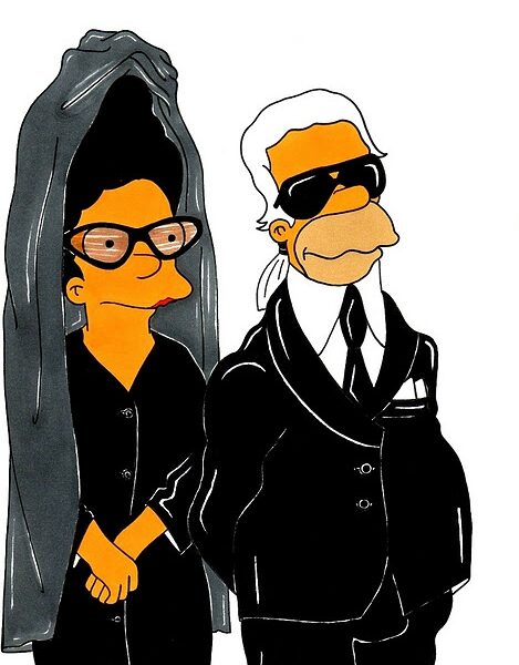 Karlas Lagerfeldas ir Anna Wintour tapo Simpsonais
