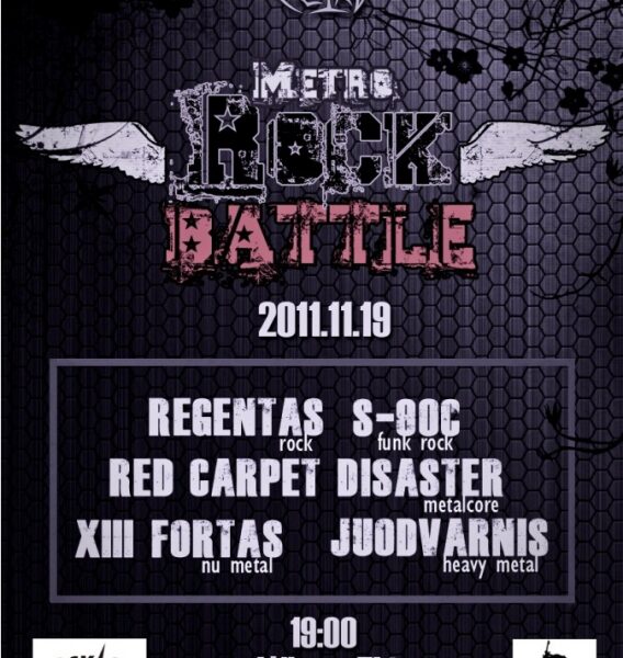 Šeštadienį  vyks IV- iasis METRO ROCK BATTLE atrankinis turas