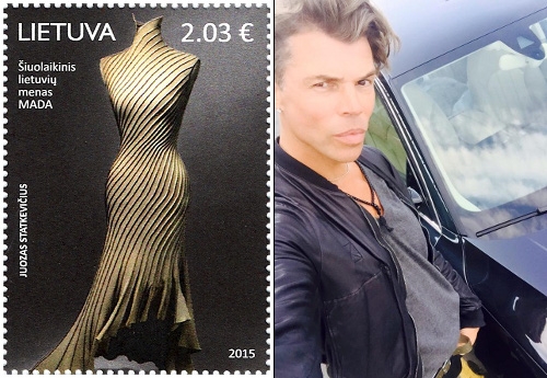 Pašto ženklą papuošė J. Statkevičiaus suknelė