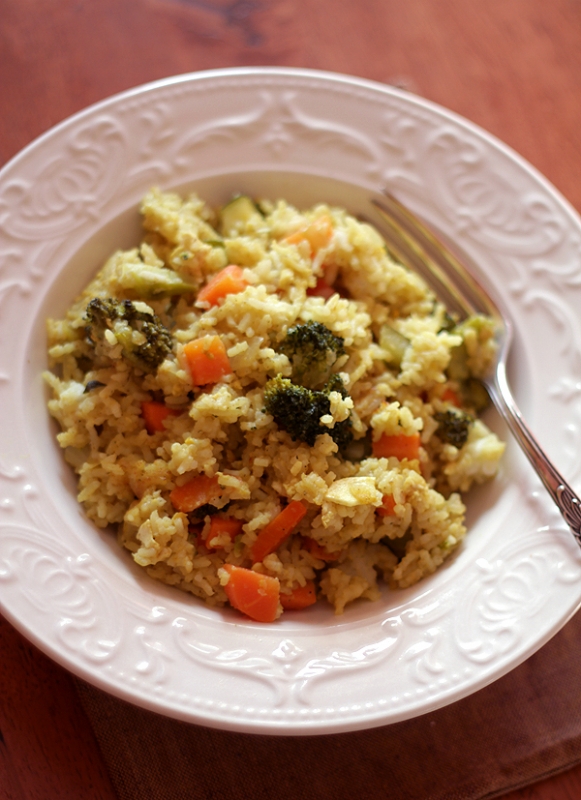 Sekmadienio receptas - kepti ryžiai su traškiomis daržovėmis
