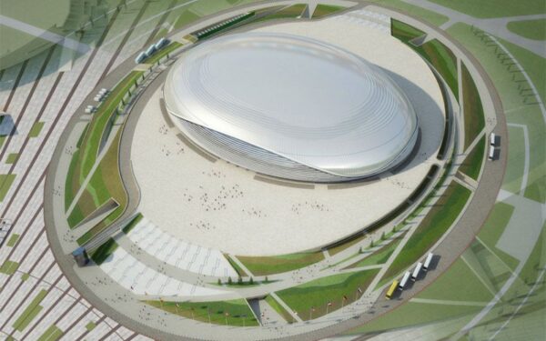 Pagrindinę žiemos olimpiados areną Sočyje papuoš stiklas iš Klaipėdos