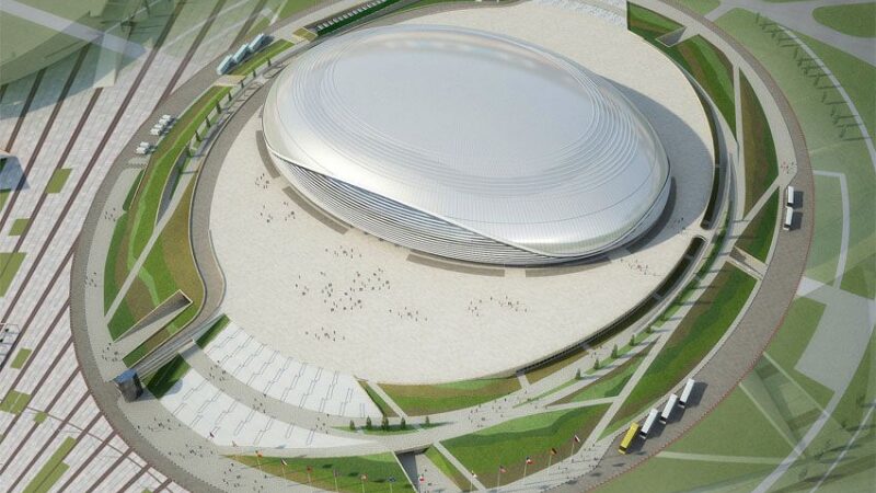 Pagrindinę žiemos olimpiados areną Sočyje papuoš stiklas iš Klaipėdos