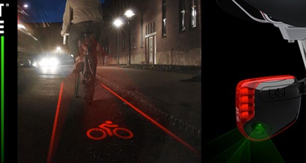 Daiktų pusryčiai. Dviračio lazeris, pats sau brėžiantis dviračių taką (foto)