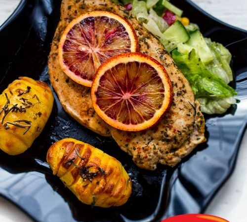 Sekmadienio receptas –  vištiena su raudonaisiais apelsinais