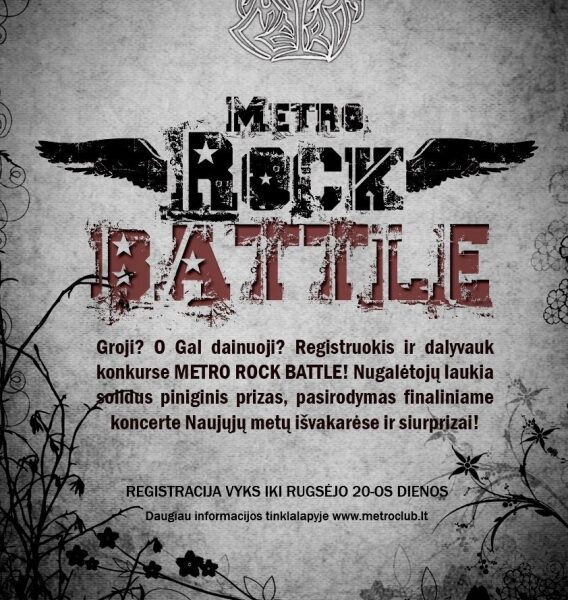 Prasideda naujas jaunų atlikėjų konkursas  „Metro Rock Battle!“