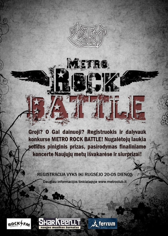 Prasideda naujas jaunų atlikėjų konkursas  „Metro Rock Battle!“